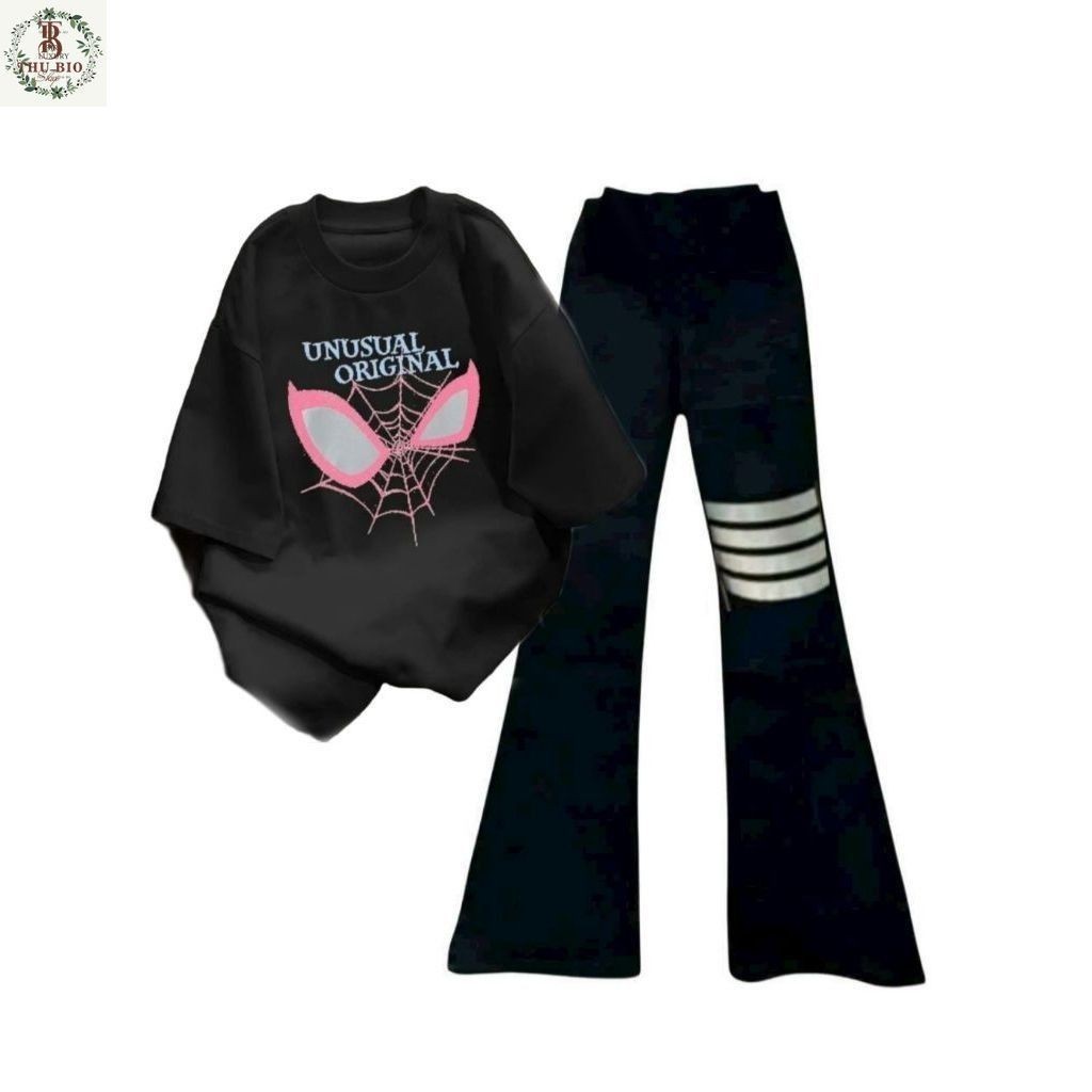 รวมกางเกงขาบาน umi + เสื้อยืดหลวมผสม - SHOP THU BIO98