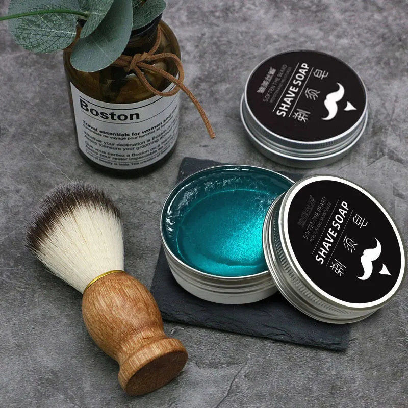 ครีมโกนหนวดโกนหนวดสบู่ผู้ชายโกนหนวดนุ่มเคราโฟมโกนหนวดครีมสแตนเลสชามตัดผมตัดชุด20250601