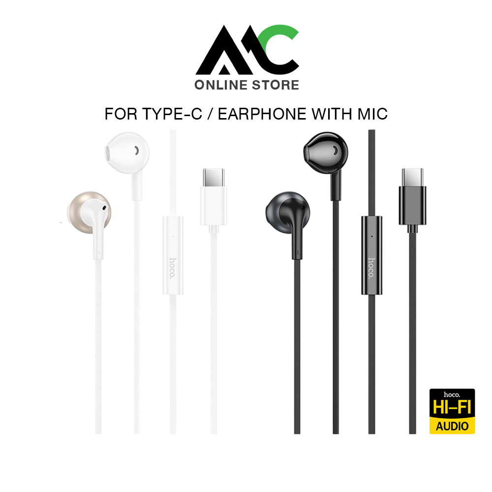 Hoco M115 หูฟัง Type-C Earphone หูฟังไทป์ซี เสียงสเตอริโอ Hi-Fi ไมค์สนทนาในตัว iOS15 / Andriod