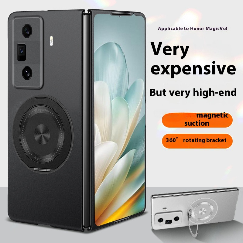 360° หมุนแหวนวงเล็บแม่เหล็ก Frosted เคสโทรศัพท์สําหรับ Honor Magic VS3 V3 VS2 V2 Huawei Mate X6 X5 X