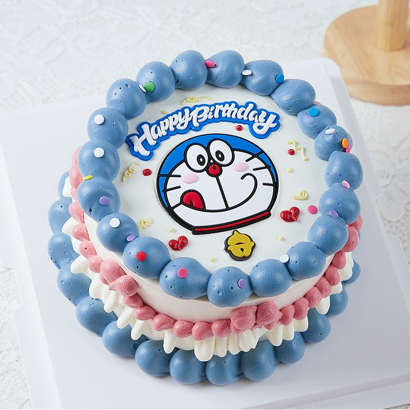 สุขสันต์วันเกิด ดิงดัง แมวตกแต่งเค้กด้านบนโรแมนติกดอกไม้เค้กวันเกิดอุปกรณ์ตกแต่ง