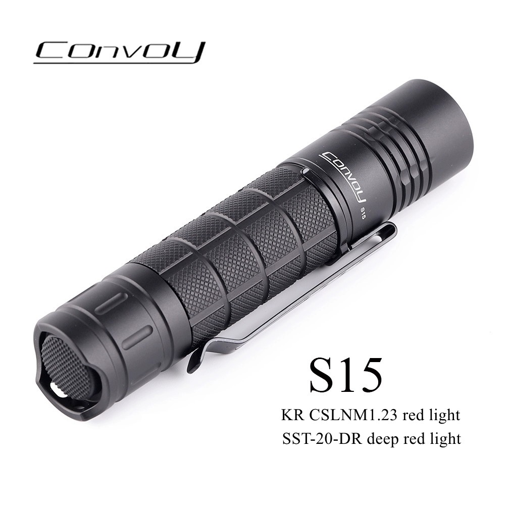 Convoy S15 ไฟฉาย KR CSLNM1.23/SST-20-DR LED สีแดง Camping เดินป่าโคมไฟ