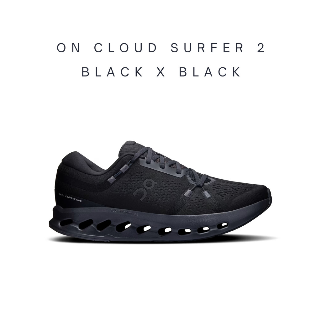 [พร้อมส่ง] On Running Cloud Surfer 2 Mens Black x Black 3MF10121043