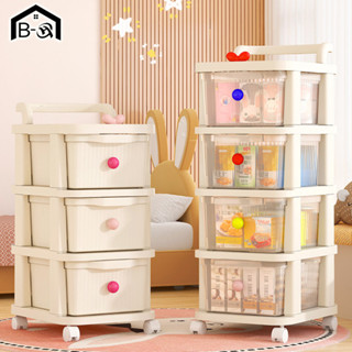 BHQ ชั้นวางรถเข็น พร้อมล้อเลื่อน ชั้นวางของอเนกประสงค์ รถเข็…