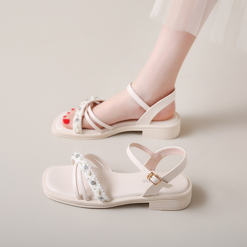 อิลกี้ สีม่วง ฤดูร้อนใหม่ อเนกประสงค์ สีขาว อ่อนนุ่ม ฤดูร้อน แบน รองเท้าแตะ แฟชั่น ผู้หญิง - รูปที่ 4