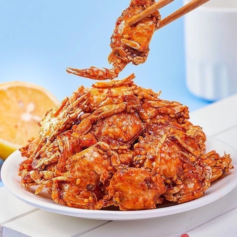 🦀ขนมปูรสเผ็ด รสเผ็ด พร้อมทาน อร่อย ปูกรอบจีน ของว่างอาหารทะเล ของว่างสบายๆ thumbnail 6