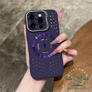 เปลือกระบายความร้อนแม่เหล็ก เคสโทรศัพท์ iphone16 Pro Max 15 14 13 12 11 ปลอกสําหรับเคส iPhone ซิลิโคนนุ่ม TPU กันกระแทก