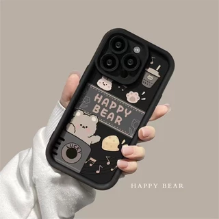 การ์ตูนน่ารัก ชานมแบร์ คู่รัก For infinix Smart 8 7 5 6 Hot 30i 11 10 20 30 9 40i Play Spark 20 10 Pro GO Note 30 12 เคส