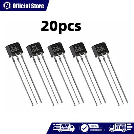 20 ชิ้น 49E Hall องค์ประกอบ OH49E SS49E TO-92S AH49E Hall sensor Hall Effect จักรยานไฟฟ้า
