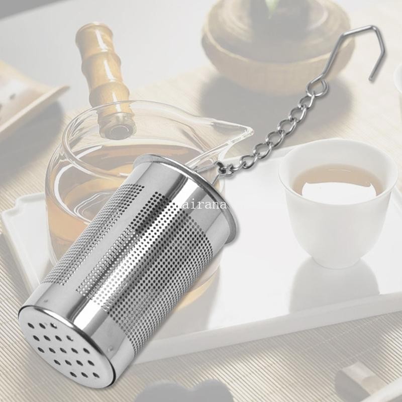 Infuser Strainer Stainless Steel Cylindrical Loose Leaf Spice Filter Tool