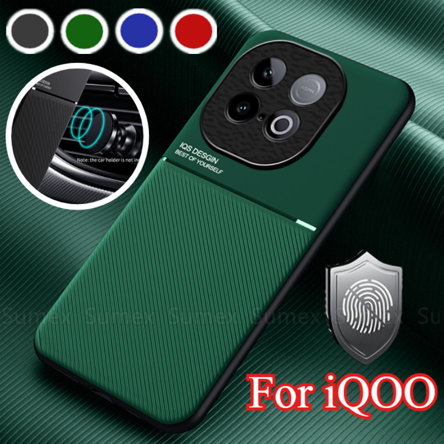 สําหรับ iQOO Neo 10 Z10 Turbo Pro 5G เคสโทรศัพท์ Matte หนัง Soft TPU ปลอกซิลิโคนกันกระแทกรถผู้ถือแม่