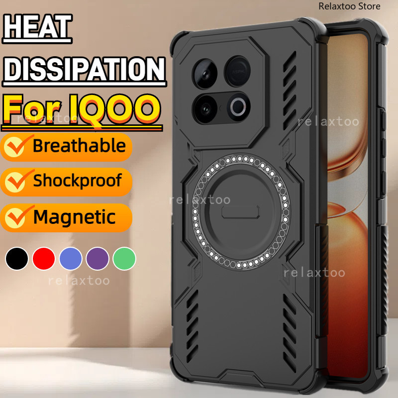 IQOOZ10 TurboPro 5GปลอกสําหรับIQOO Z10 Turbo Pro X Z10X Z10TurboPro V2453A 5Gโลหะแม่เหล็กไร้สายชาร์จHardเคสโทรศัพท์กันกระแทกเลนส์กล้องป้องกันกลับปลอกฝาครอบ