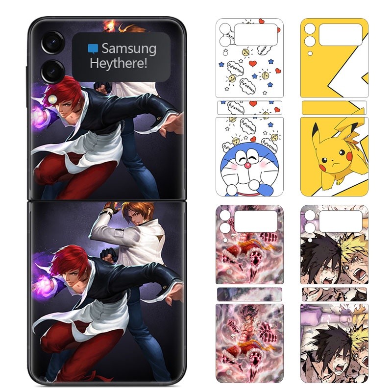 SAMSUNG ผิวProtector Garskinการ์ตูนDecalผิวสําหรับSamsung Z Flip 4 5 Back Screen Protectorฟิล์มฝาครอ