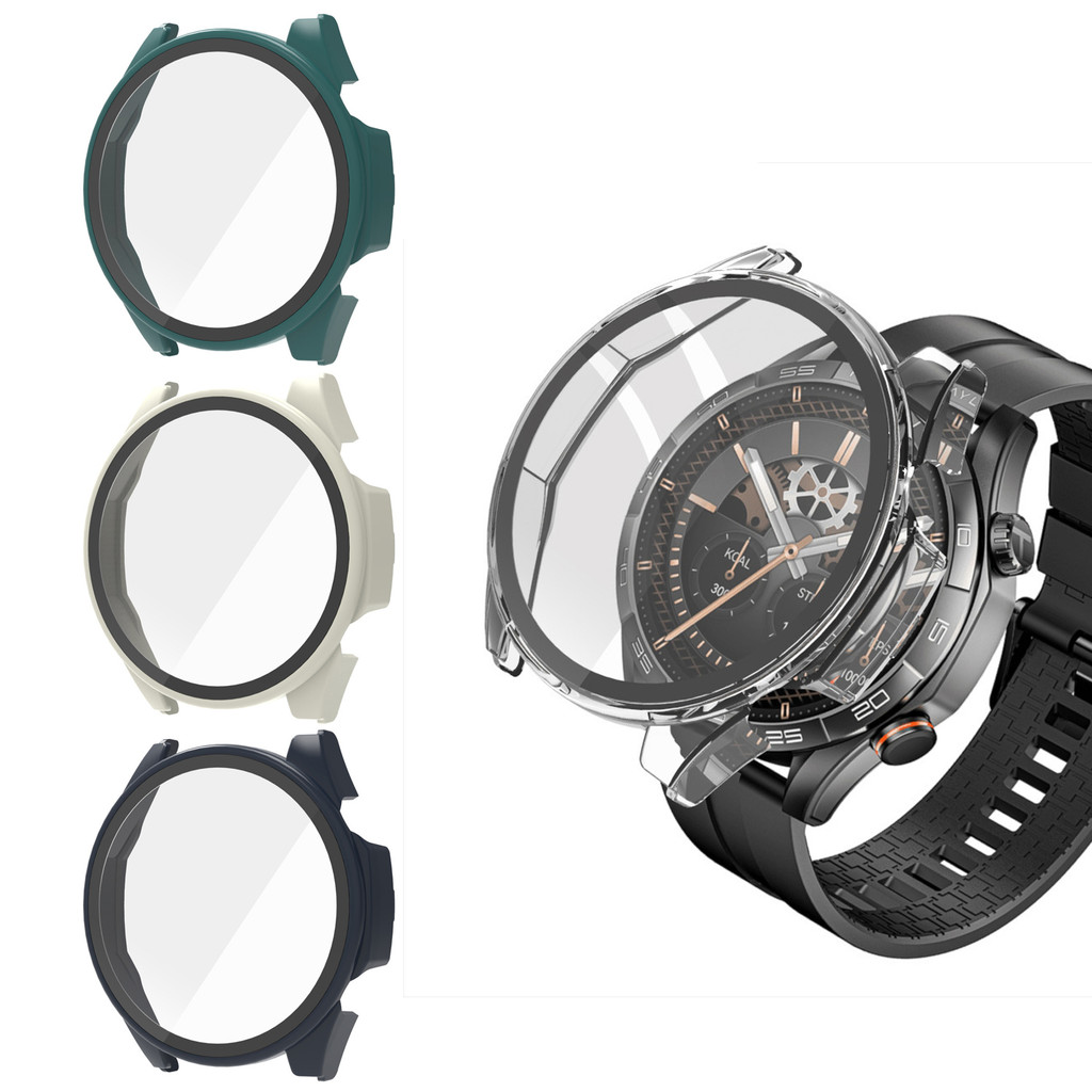 Hard Shell Glass Screen Protector ฟิล์ม Smartwatch กรอบสําหรับ Haylou นาฬิกา GST LS13 LS02 LS05 LS09