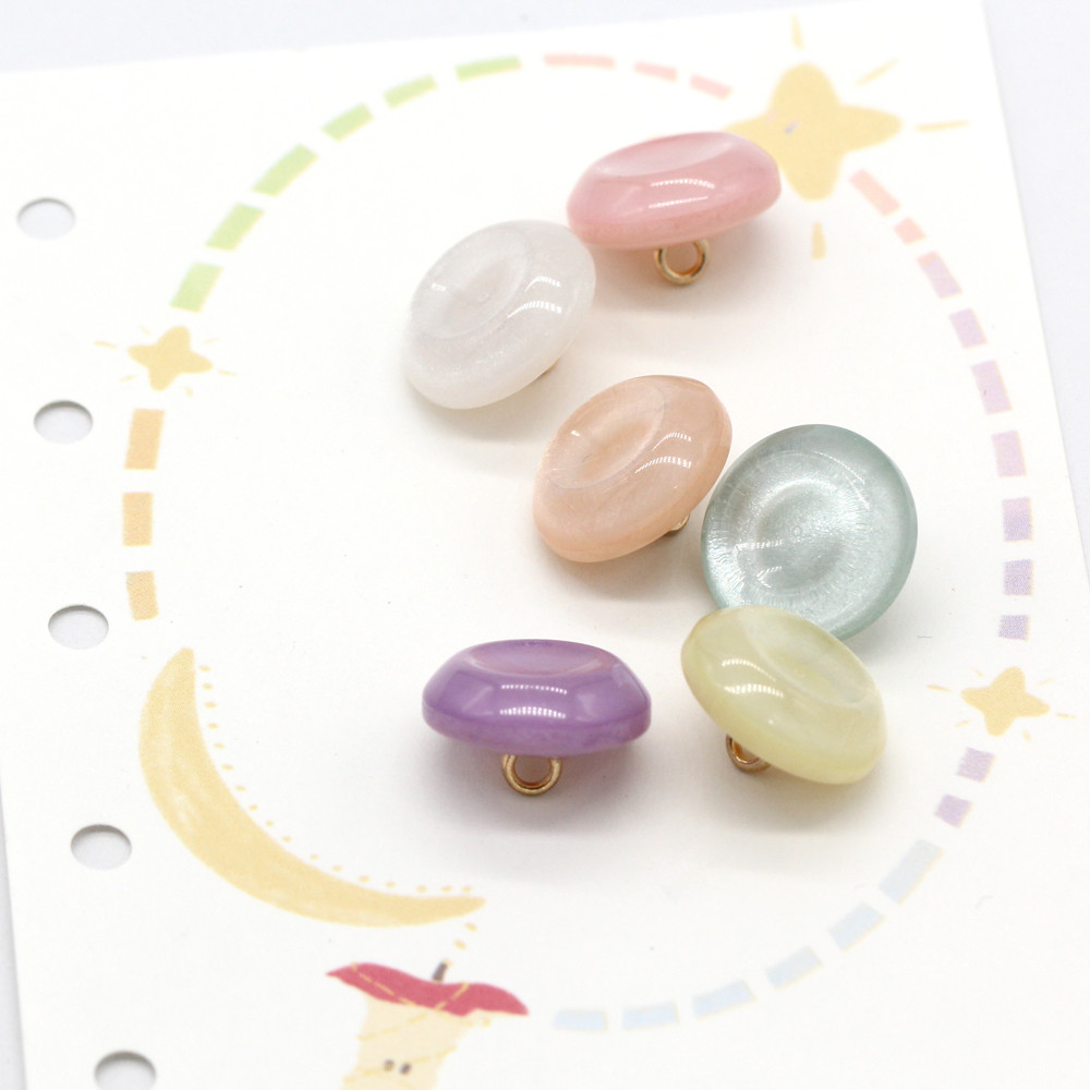 10ชิ้น/เซ็ต 10/13/15มิลลิเมตร แฟชั่นสีสันเงามุกปุ่มสำหรับเสื้อผ้าผู้หญิง เซ็ตปุ่มสำหรับชุดแต่งงานและงานฝีมือ