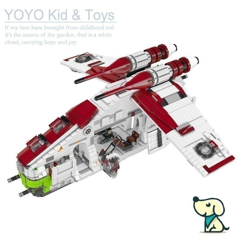 YOYO Hobby YZ8N เข้ากันได้กับ BIG SIZE 75309 Republic Gunship 21066 บล็อกตัวต่อของเล่น EW7