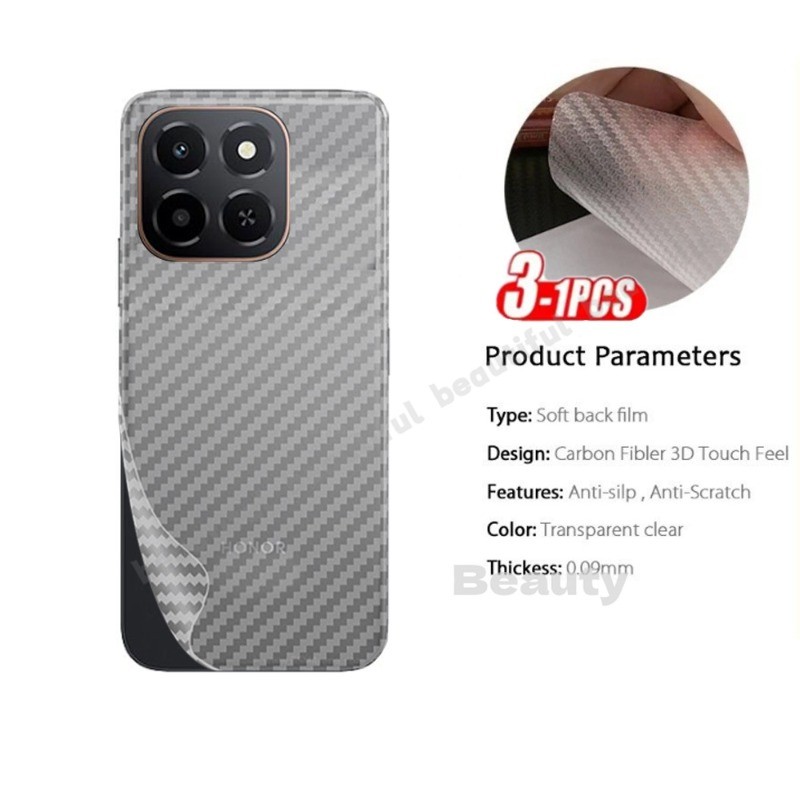 สําหรับ Honor X6C Matte กลับฟิล์มสําหรับ Honor X6 C X 6C HonorX6C 4G 2025 คาร์บอนไฟเบอร์กลับโทรศัพท์