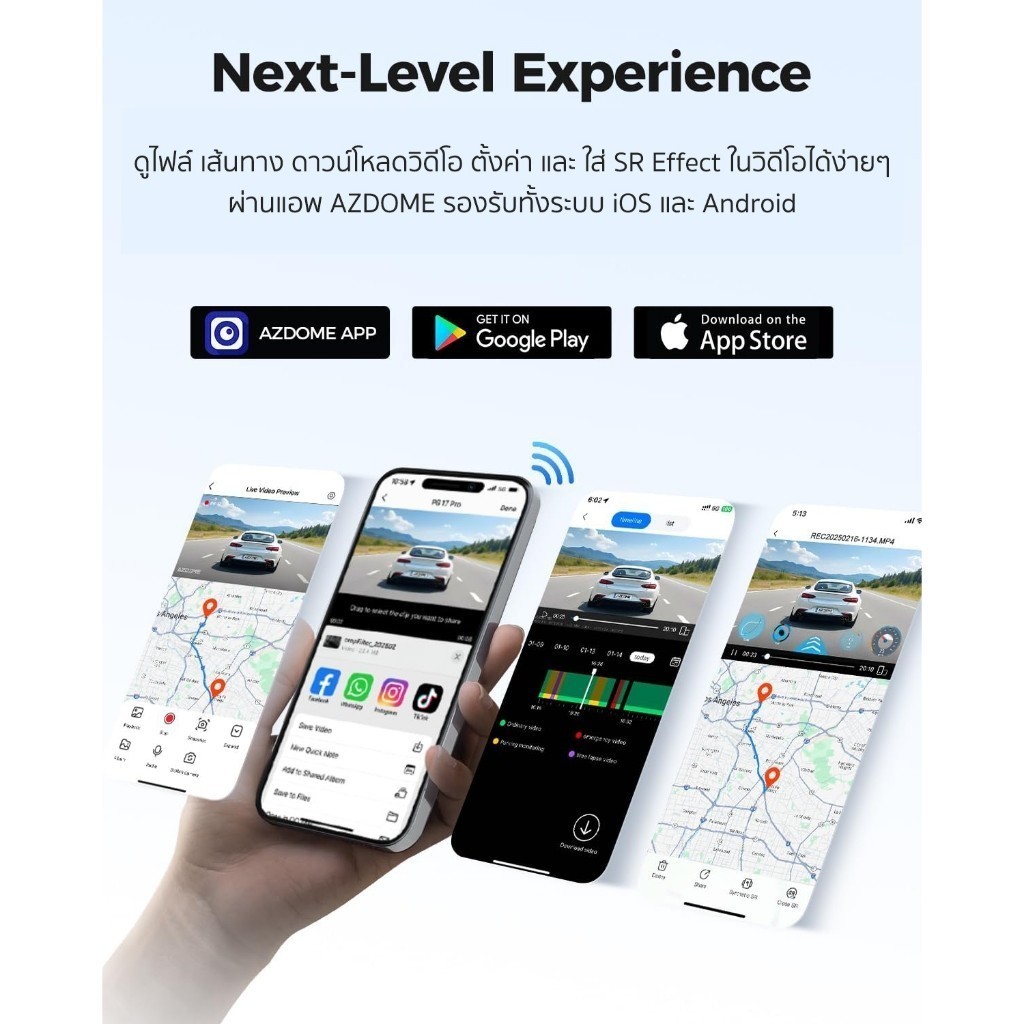[ฟรี 128GB] AZDOME Rearview Dash Cam PG17 PRO กล้องติดรถหน้าหลัง 4K + 2.5K STARVIS 2 WIFI GPS รองรับการบันทึกหลังจอดรถ - รูปที่ 4