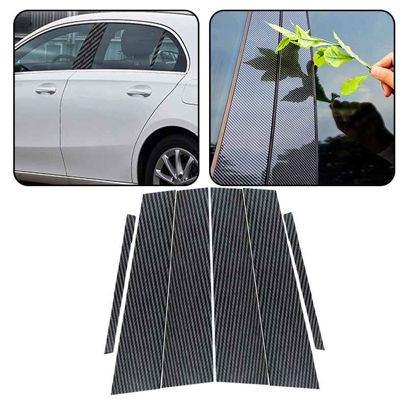 [BEST] 6 ชิ้น Window Trim Cover BC คอลัมน์กลางเสาสติกเกอร์สําหรับ Mercedes Benz A Class W177 Hatchba