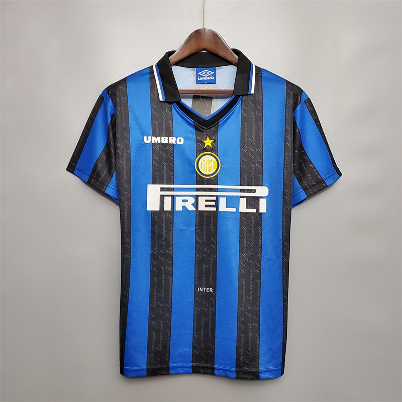 #IM 97-98 Home Retro Soccer Jersey Football #RONALDO