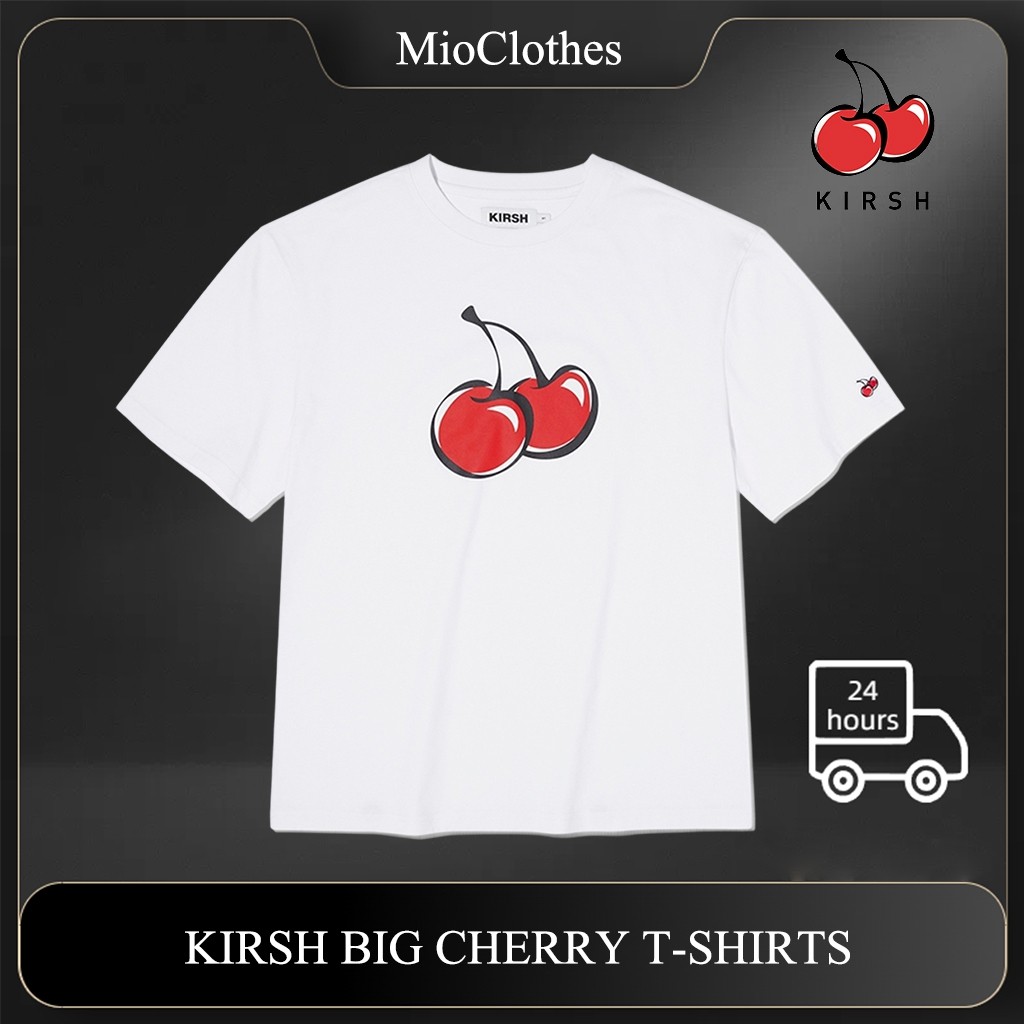 KIRSH big cherry Women T shirt เสื้อยืดลายเชอร์รี่ตัวใหญ่ JS เกาหลีแท ้