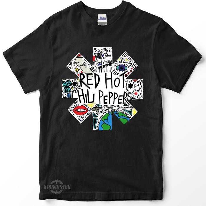 เสื้อยืด RED HOT CHILLI PEPPERS CALIFORNICATION rhcp rock เสื้อยืดวงโลหะ - M แขนสั้น