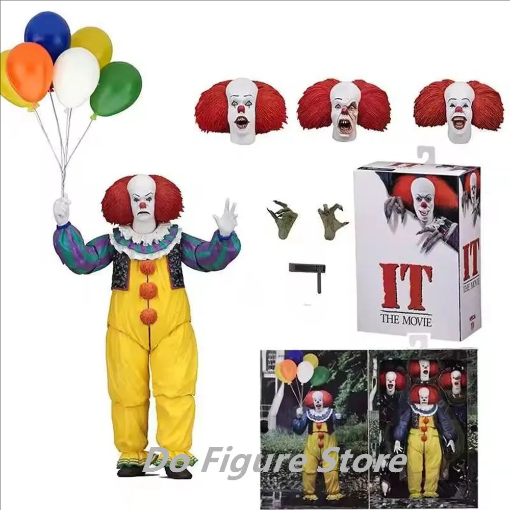 Neca 45460 อะนิเมะตัวเลข Stephen King Joker Clown Pennywise It 1990 Action Figure Pvc รูปปั้นของเล่น