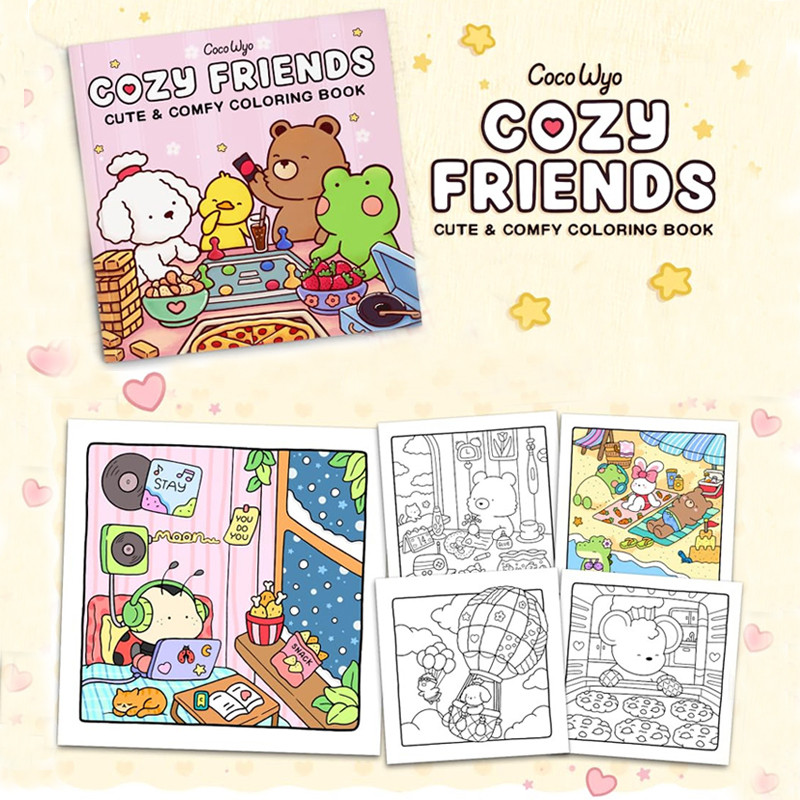 GeeToy สมุดระบายสีฉากสร้างสรรค์มุมเล็กๆสาว ช่วงเวลา การออกแบบน่ารักผ่อนคลายของขวัญ กราฟฟิตี้ หนังสือภาพวาด - รูปที่ 5