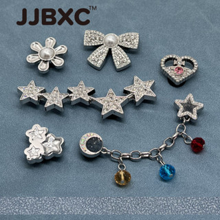 JJBXC ตัวติดรองเท้า charm อุปกรณ์ประดับรองเท้าโลหะ รูปดาวและ…