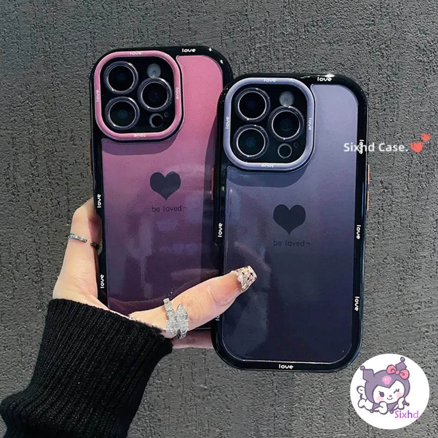 สําหรับ infinix Smart 9 8 7 8Pro Hot 50 40i 50i 30i 20i Tecno Spark 20C 30C Go 2024 หมายเหตุ 30 40 PRo + Hot 11 10 9 Play เคสโทรศัพท์ Ins Gradient Be Love Heart คู่กันกระแทกนุ่ม