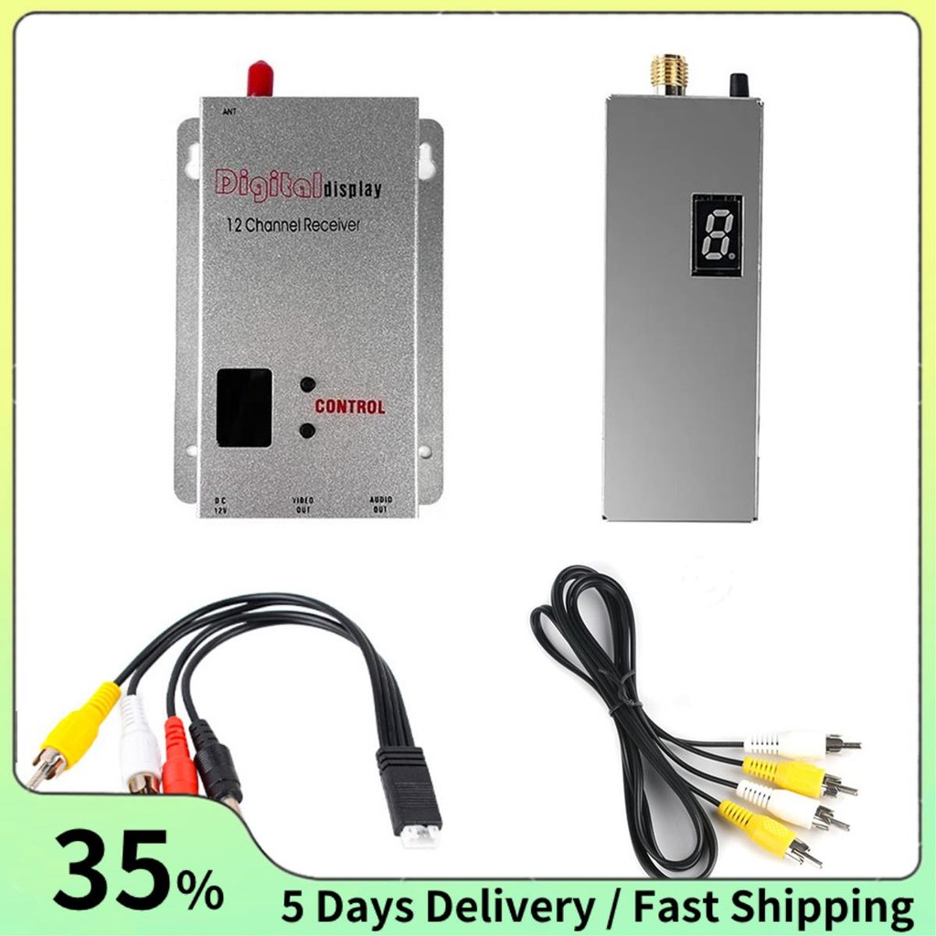 FPV 1.2G 1.3G 1.6W VTX เครื่องส่งสัญญาณ + 12CH ตัวรับสัญญาณ VRX ชุดอุปกรณ์เสริม 8CH 0.1mW/25mW/800mW