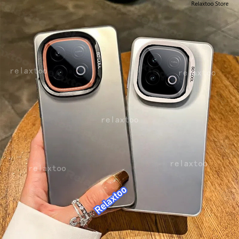 IQOO Neo10 5GปลอกสําหรับIQOO Neo 10 Neo10 Pro 10Pro Neo10Pro IQOONeo10 5GโลหะFrostedแฟชั่นคู่เคสโทรศ