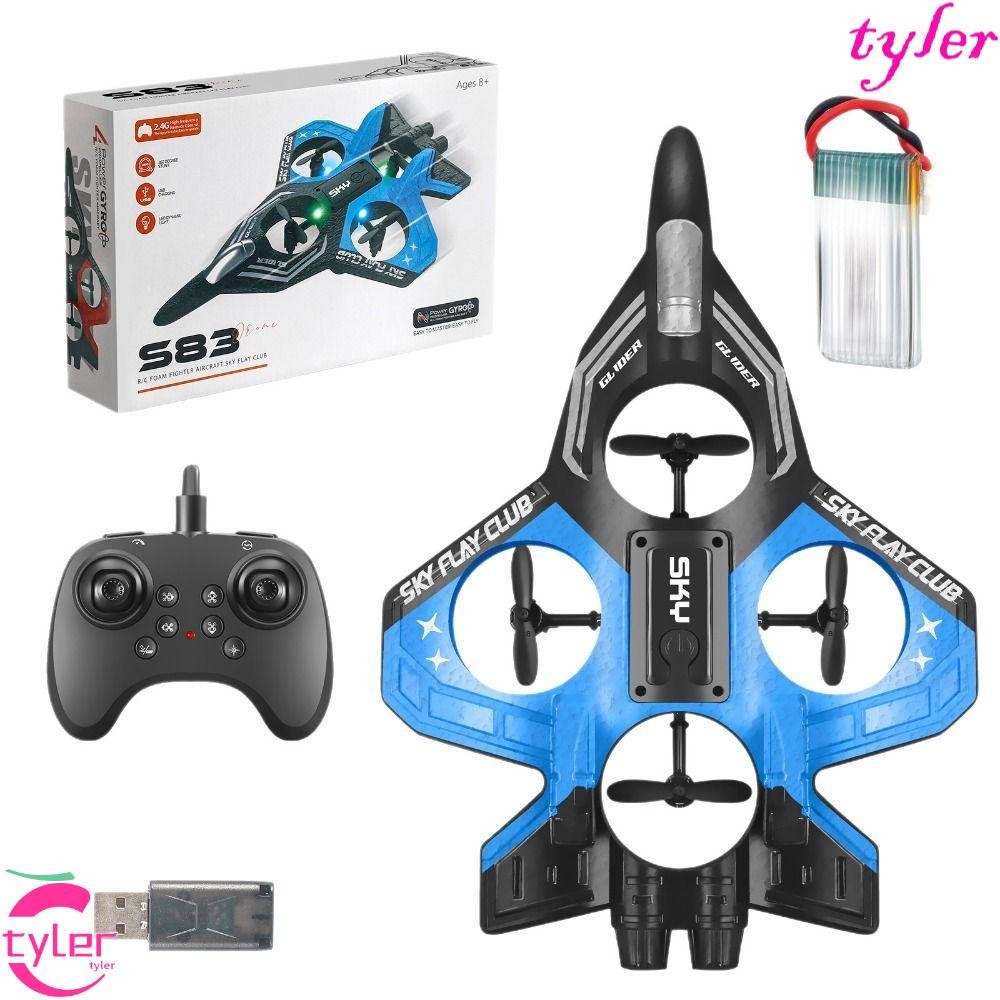 TYLER สี่มอเตอร์เฮลิคอปเตอร์ของเล่น,2.4G Stunt ชาร์จรีโมทคอนโทรลโฟม Fighter, Profesional ทนทานแบบพกพา Gravity Sensing RC Hobby Jet Plane ปฏิสัมพันธ์ระหว่างพ่อแม่และลูก