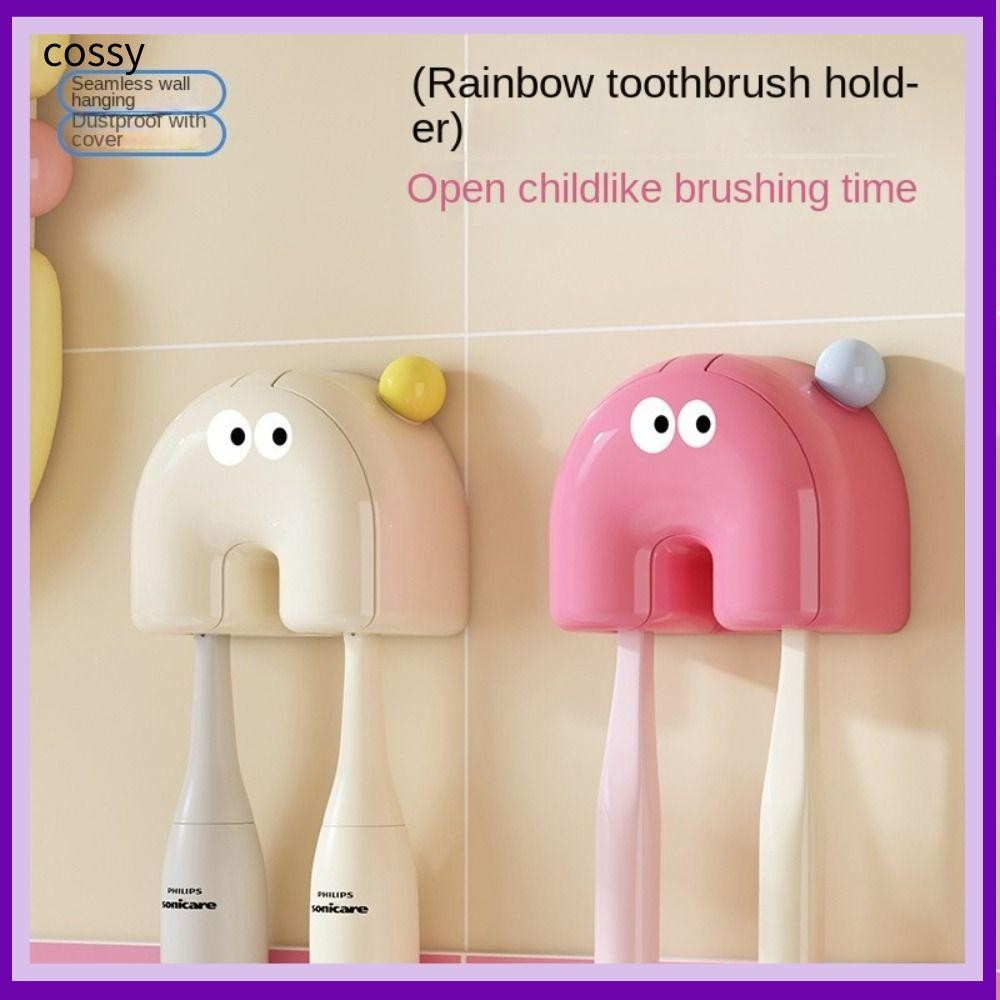 คอสซี่ ที่ใส่แปรงสีฟัน, ที่เก็บแปรงสีฟันกันฝุ่นแบบติดผนัง, หัวแปรงสีฟันแบบมีกาวในตัวมัลติฟังก์ชั่นแบบพกพาฝาครอบป้องกันห้องน้ําในครัวเรื