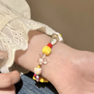 สร้อยข้อมือดาวสายรุ้งฤดูร้อนหญิงน่ารักลูกปัด Dopamine สร้อยข้อมือสดขนาดเล็กหวาน Ins เทรนด์