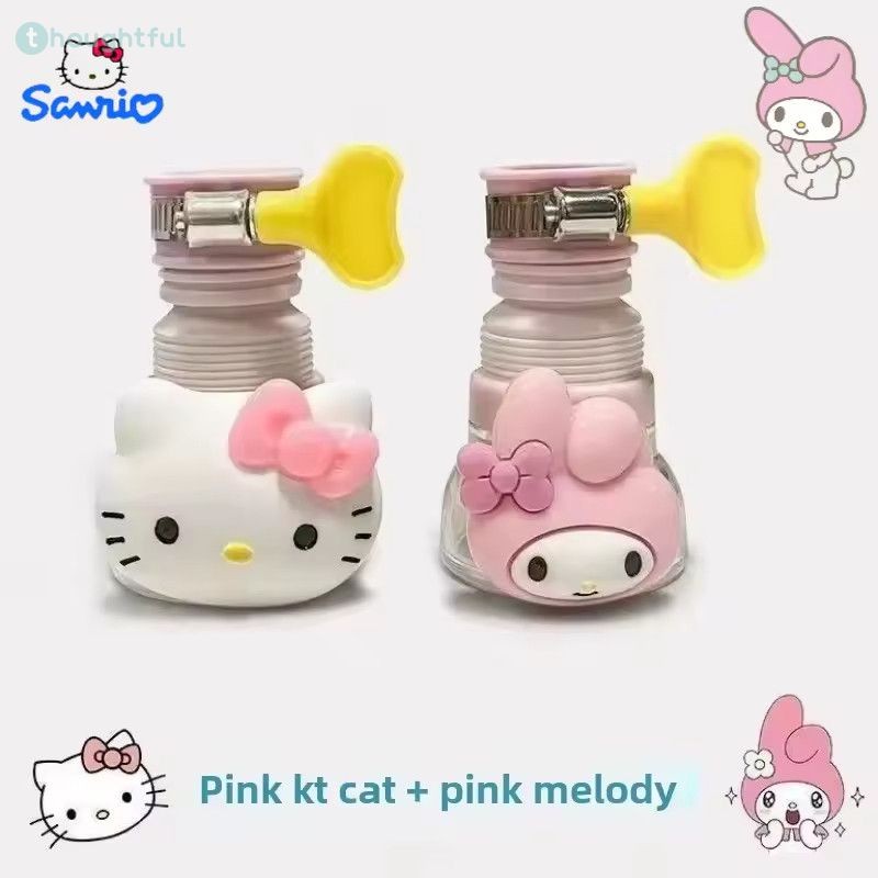 Sanrio Hello Kitty การ์ตูนน่ารัก ก๊อกน้ำขยาย สร้างสรรค์ Kawaii ของตกแต่งบ้าน ป้องกันน้ำกระเซ็น อนิเมะ อุปกรณ์ต่อพ่วง TH