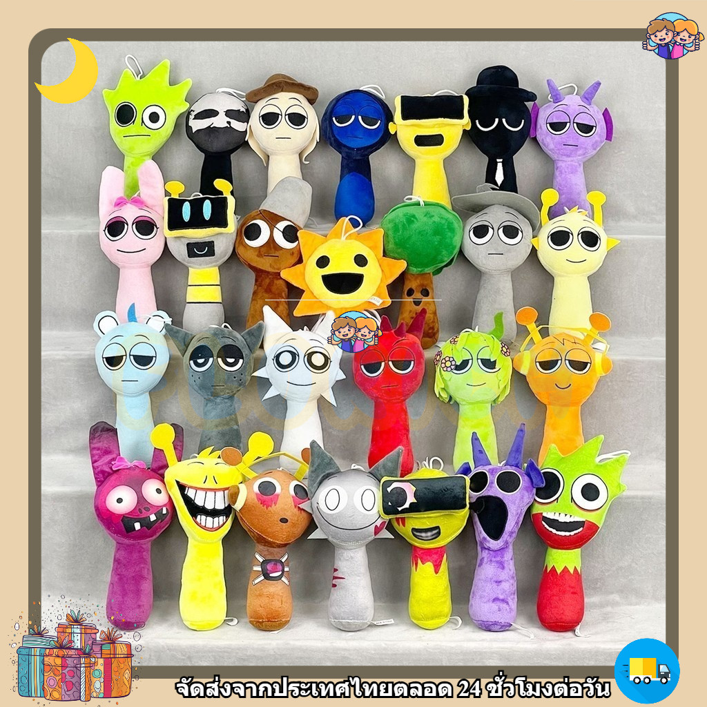 🔥พร้อมส่ง🔥Sprunki Plush Incredibox Sprunki ของเล่นยัดไส้สําหรับแฟนๆเพื่อนวันเกิด