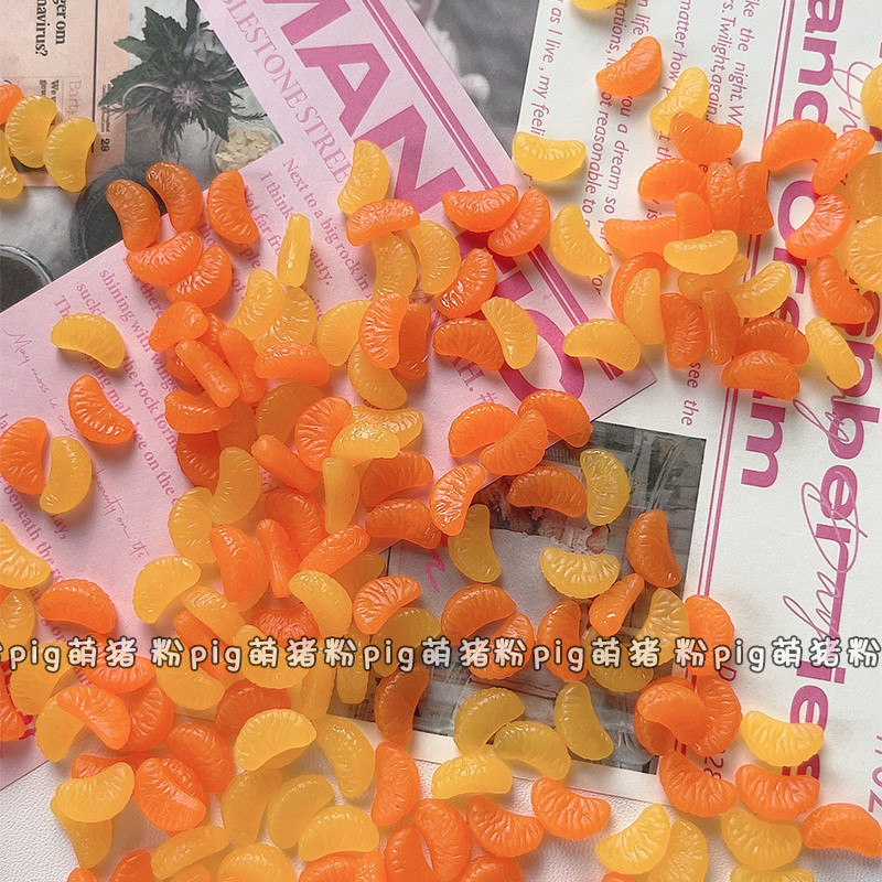 ของเล่นจำลองขนาดเล็ก PVC สีส้มครีม อุปกรณ์เล่นอาหาร DIY ทำมือ วัสดุตกแต่งดินเหนียวเรซิน ราคา ถูกที่สุด ดีลบีเคเค แกลเลอรีภาพที่ 6