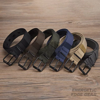 เข็มขัดผ้าใบระบายอากาศสําหรับผู้ชาย คลาสสิก Belt เข็มขัด สวมใส่ง่าย ยาวขนาด 120 ซม