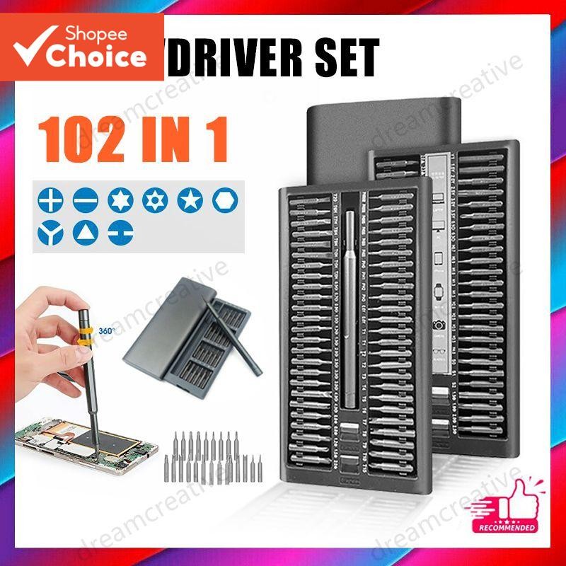 63 In 1 PrecisionไขควงชุดGadgetสกรูไดร์เวอร์ชุดที่ถอดออกได้แม่เหล็กสกรูHex Phillips Torx Head Bitsซ่อมชุดเครื่องมือสำหรับโทรศัพท์แล็ปท็อปนาฬิกาซ่อมกล้อง