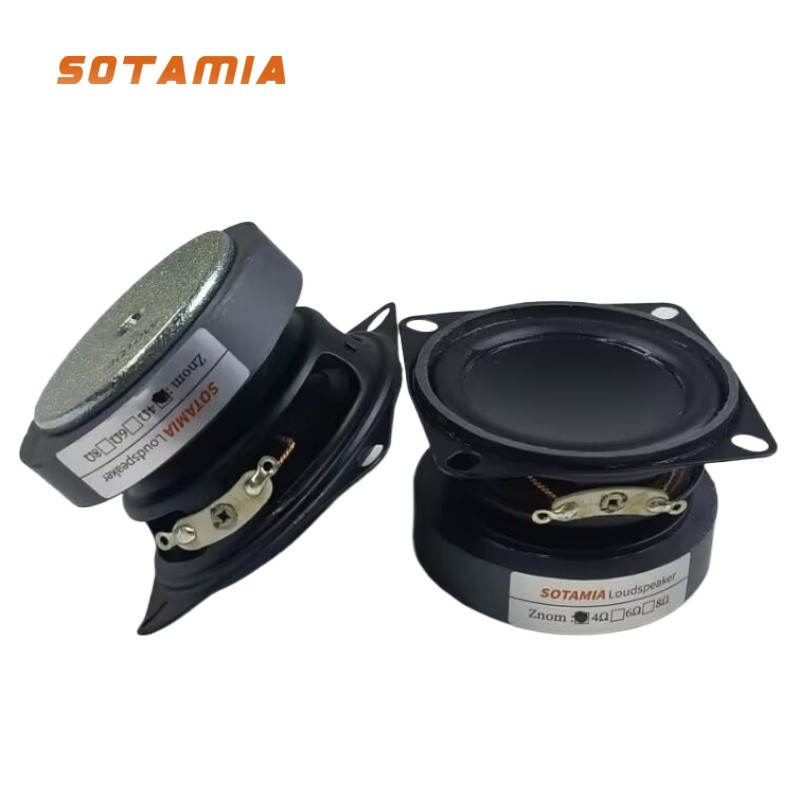 SOTAMIA 2 ชิ้น 2 นิ้ว Full Range ลําโพง 4 โอห์ม 10 วัตต์ยางเสียงด้านข้างเพลงลําโพง DIY ลําโพงบลูทูธแบบพกพา