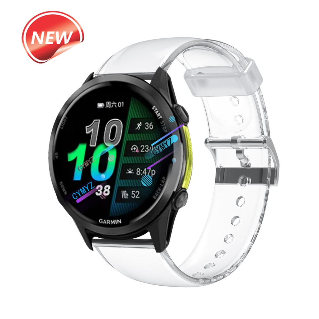 Garmin Forerunner 970 สายนาฬิกาอัจฉริยะ Soft TPU สายโปร่งใส Garmin Forerunner 970 สายนาฬิกา สายรัดข้