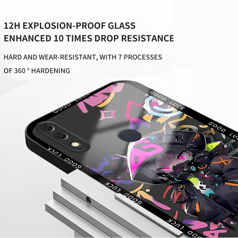 สําหรับ Huawei Y9 2019 , กราฟฟิตี้สวมหน้ากาก, บุคลิกภาพอินเทรนด์, เคสป้องกันโทรศัพท์ป้องกันการตก ราคา ถูกที่สุด ดีลบีเคเค แกลเลอรีภาพที่ 3