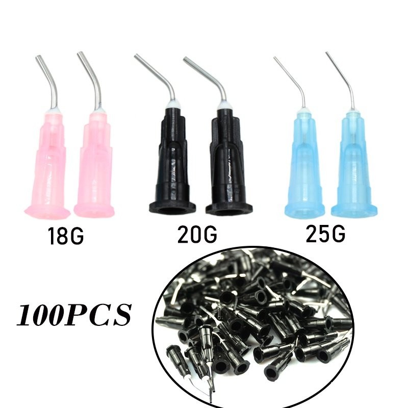 100Pcs Irrigation Bent Needle Tips For Teeth Whitening