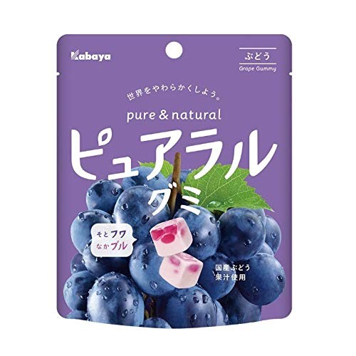 Kabaya Foods Kabaya Pureral Gummy Grape 58g x 8 bags