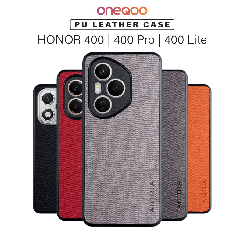 OneQoo HONOR 400 / 400 PRO / 400 LITE ปลอกสิ่งทอรูปแบบ TPU หนัง PU เคสโทรศัพท์