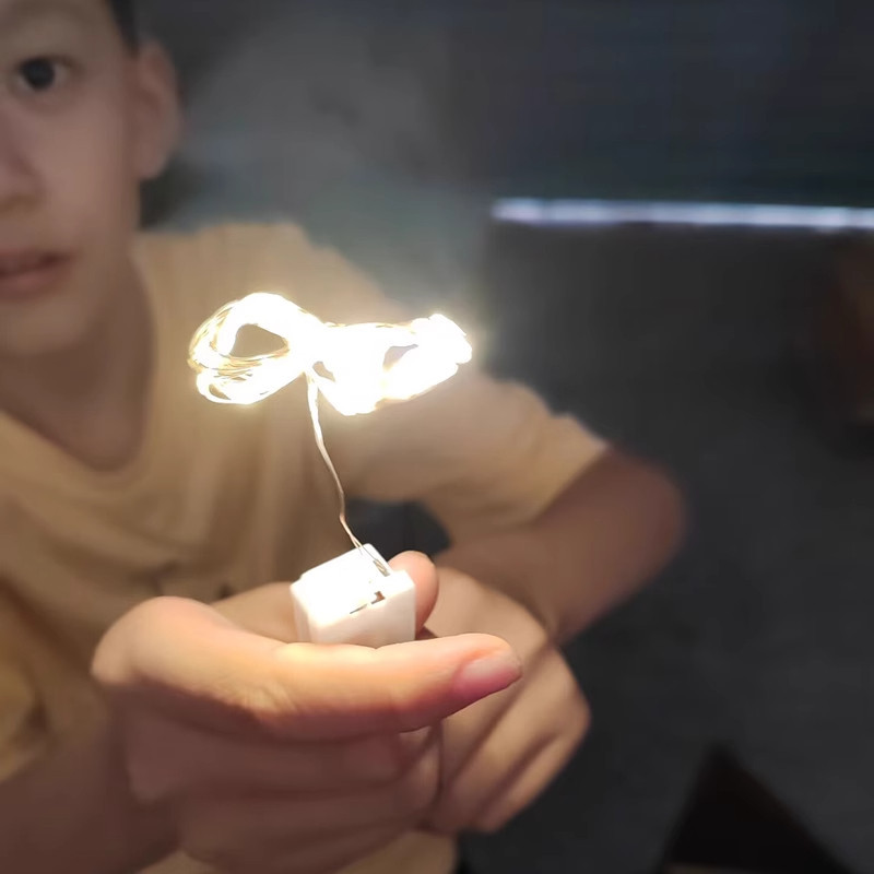 Sanli สายไฟ LED ขนาดเล็กสำหรับตกแต่งช่อดอกไม้คริสต์มาส/ไฟตกแต่งบรรยากาศลวดทองแดงสี/ไฟกล่องสีขาวขนาดเล็กแบบสายดาว - รูปที่ 7