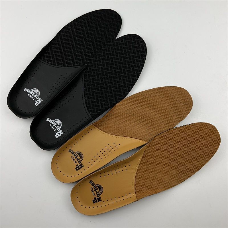 สรองเท้ามาร์ตินคลาสสิกหนังวัวดูดซับเหงื่อที่สะดวกสบายหนังแท้ ดร. Martin Yellow Boots Insole 6.5