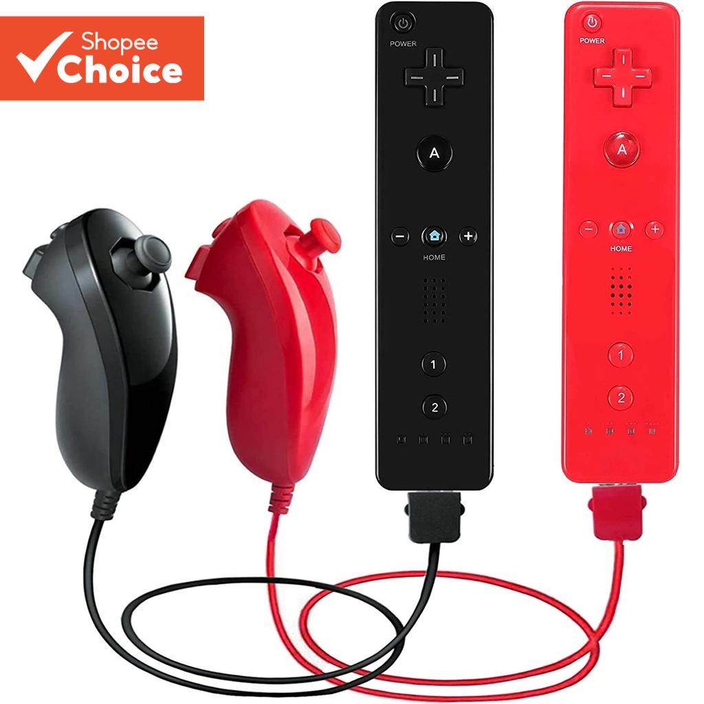รีโมทคอนโทรล Nintendo Wii คอนโซลคอนโทรลเลอร์เกมแพดไร้สาย Nunchuck รีโมทคอนโทรลจอยสติ๊ก Joypad