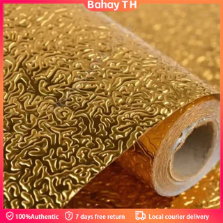 60x500ซม. สติกเกอร์วอลล์เปเปอร์ อลูมิเนียมฟอยล์ กันน้ํามัน มีกาวในตัว DIY สําหรับติดตกแต่งผนังห้องครัว